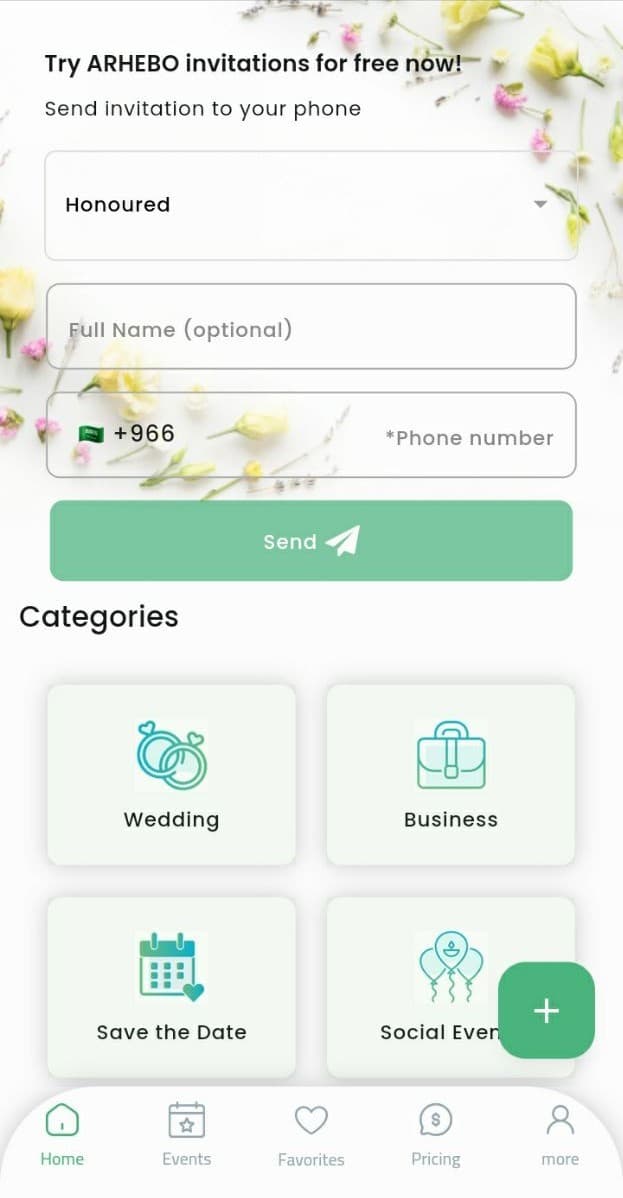 Arhebo mobile app